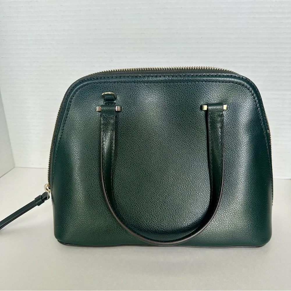 Kate Spade New York Forest Green Dome Purse w Cross Body Strap - Picture 3 of 16